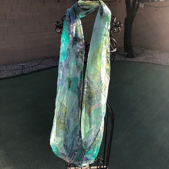 Pair of Spring Scarves - Anchors & Leaves - EUC - Picture 3 of 3